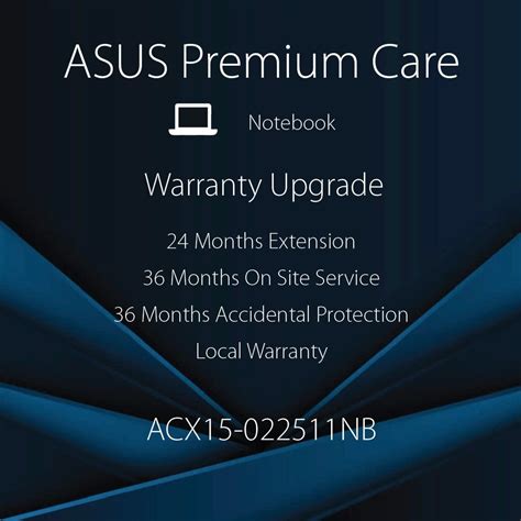 ASUS ACX13-007534NB - UPGRADE OF BASE WARRANTY | FROM 1 YEAR PUR TO 3 YEAR ON-SITE SUPPORT (VIRTUAL|ASUS NB CONSUMER)